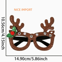 Lunettes de Noël rouges en forme de cloche, décorations de Noël, lunettes de Noël pour enfants, fournitures de fête, articles de Noël, montures