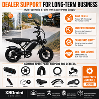 E-bisiklet VOMO X80 Mini Çocuk E-Bisikleti Avrupa Deposu Ebike Fatbike Kalın Tekerlekli Ebike V8 Mini 16 inç Arazi 250w Elektrikli Dağ Bisikleti