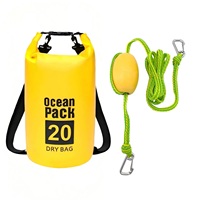Corde de remorquage pour kayak avec ancre pour sac de sable, boucle à double anneau, connexion rapide, ancre de sauvetage pour jet ski, sac étanche, cordes d'amarrage en PVC robuste