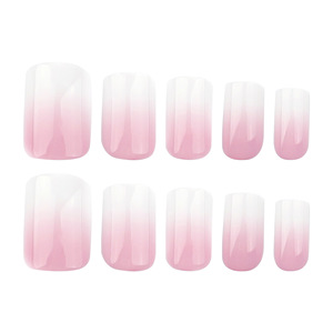 Nuevo Producto: <span class=keywords><strong>Uñas</strong></span> Postizas Minimalistas en Degradado Rosa <span class=keywords><strong>y</strong></span> Blanco, Forma Cuadrada Corta, Adhesivas, Simples <span class=keywords><strong>y</strong></span> <span class=keywords><strong>Elegantes</strong></span> - Product Image 5