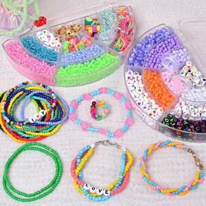 New Cross-border Children's Handmade Beaded Toy Diy Jewelry <b>Bracelet</b> Educational Material Bag Girl Necklace <b>Gift</b> <b>Box</b> Ages 4-6 - Product Image 3