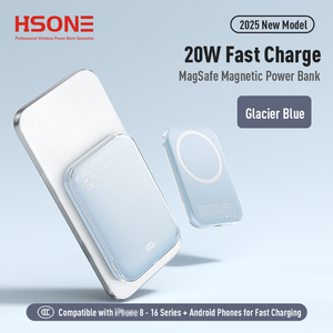 Custom Power Bank 5000mAh caricabatteria esterno Mini Powerbank portatile Wireless Power Bank magnetico - Product Image 2