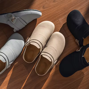 Chaussures plates décontractées pour hommes et femmes, design de haute qualité, cuir véritable, sandales personnalisées en EVA, pantoufles tendance - Product Image 6