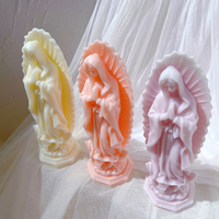 Moule à bougie en Silicone pour Statue de la vierge marie, cadeau de Sculpture notre dame