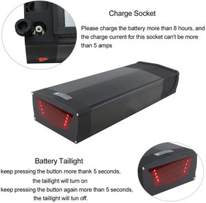 Batería de Litio para Bicicleta Eléctrica de 48v 20ah 1000W 1500w con Luz Trasera para Portaequipajes Trasero - Product Image 4