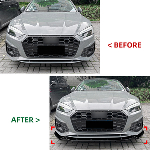 AMP-Z A5 Sline bóng đen vật liệu nhựa phía trước Lip Splitter front bumper Lip cho Audi A5 Sline S5 <span class=keywords><strong>F5</strong></span> Facelift 2021 + - Product Image 2