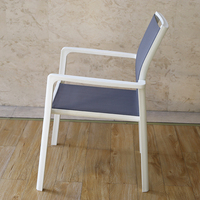 Fauteuil en maille OEM ODM en gros pour terrasse d'hôtel, restaurant, mobilier de patio, couleur personnalisée, résistant aux UV, conforme REACH EN 581
