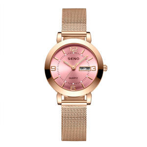 Montre sport et loisirs pour femme, dernier design minimaliste tendance, bracelet en acier inoxydable, étanche 3ATM, mouvement à quartz. - Product Image 2