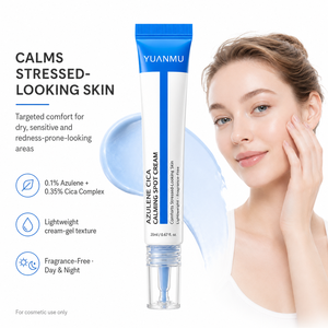 Crème <span class=keywords><strong>Visage</strong></span> Apaisante et Équilibrante à l'Azulène et au Cica, Hydratante et Anti-Imperfections, avec Acide Hyaluronique 6D, Sans Parfum - Product Image 2