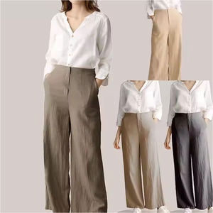 Pantalon de jogging Cargo confortable et décontracté pour femmes Taille élastique Poches multiples avant plat-pour un usage quotidien Été Utilisation en plein air - Product Image 2