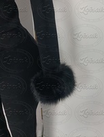 Ensemble de survêtement pour femme, hiver 2026, col en fourrure, streetwear Y2k, deux pièces, col en fourrure, sweat-shirt à manches longues et pantalon de survêtement