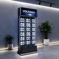 Meubles de magasin d'accessoires pour téléphones portables verrouillables sur mesure, vitrine de réparation électronique, armoire de présentation de téléphones portables verrouillable en verre