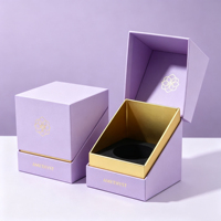 Boîte cadeau personnalisée en papier kraft rigide avec insert en mousse, couvercle en feuille d'or, impression offset pour l'emballage de pots d'aromathérapie