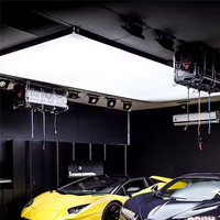 Boîte à lumière rectangulaire suspendue en aluminium, LED haute luminosité, film décoratif souple personnalisable pour salles d'exposition automobiles et commerces de détail