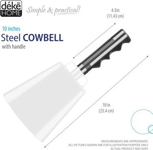 Deke nhà 2 gói 10 inch thép cowbells xử lý tiếng ồn lớn Nhà sản xuất bóng đá/Thể thao bên cuộc thi trường tinh thần an toàn thực hiện - Product Image 5