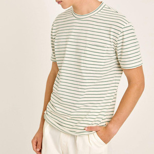 T-shirt en maille à manches courtes et col rond pour <span class=keywords><strong>homme</strong></span>, coupe ajustée classique - Mélange de coton doux, séchage rapide et respirant, vêtement décontracté - Product Image 3