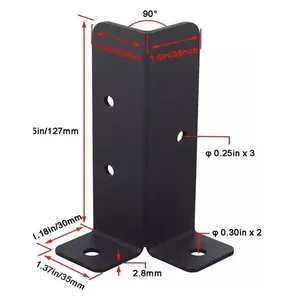Soportes <span class=keywords><strong>de</strong></span> metal fijos para pilotes <span class=keywords><strong>de</strong></span> madera <span class=keywords><strong>de</strong></span> interior y exterior para proteger las esquinas - Product Image 1