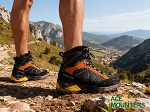 Scarpe Impermeabili Resistenti all'Usura in PU <span class=keywords><strong>per</strong></span> Esterni, Taglio Medio-Alto, Arancioni, <span class=keywords><strong>per</strong></span> Escursionismo, Alpinismo, Viaggi, Pesca e Lavori Pesanti - Product Image 6