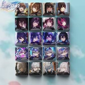 Capuchons de touches R4 personnalisés Honkai Star Rai Jing Yuan Kafka Dan Heng Aventurine pour <span class=keywords><strong>clavier</strong></span> mécanique de jeu, accessoires - Product Image 2