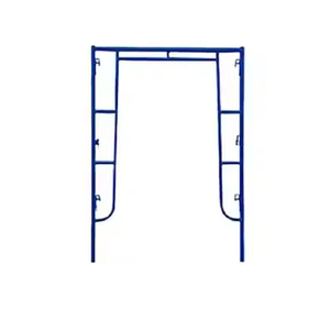High Quality Blue V-Type Steel Scaffold Frame with Modern Lock Walk-Through Construction for All <b>Scaffolding</b> Applications - Product Image 1