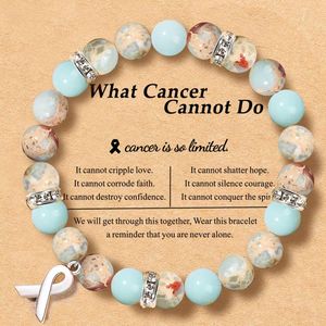 Braccialetti Elastici BEIQIAN all'Ingrosso con Perline in <span class=keywords><strong>Pietra</strong></span> Naturale di Quarzo per la Consapevolezza sul <span class=keywords><strong>Cancro</strong></span> al Seno, Regalo per Donne e Ragazze - Product Image 4