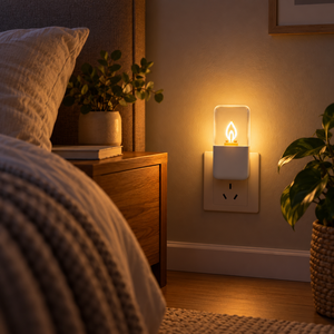 Lampe de nuit LED blanc chaud 2700K, très vendue, avec capteur de luminosité et luminosité réglable, à brancher, pour escalier - Product Image 4