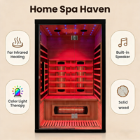 Produsen Ruang Sauna Inframerah Jauh Elektrik Modern untuk 1-2 Orang dengan Pemanas Kayu Solid untuk Gym atau Kamar Tidur