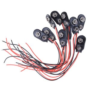 Connettori di stoccaggio batteria 9 V da 9 Volt I-Type con fibbia a scatto in pelle sul cavo del connettore della batteria 15cm(I-Type) - Product Image 1