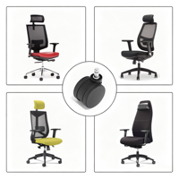 Meubles de bureau, roulettes en nylon universelles contemporaines de 50 mm pour chaise d'ordinateur, pièces détachées
