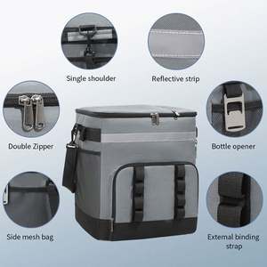 Sac isotherme souple pliable à roulettes de 35 L, étanche, grande capacité, avec poignée pour la plage et le camping - Product Image 6