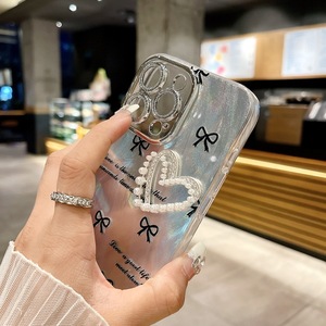 Per <span class=keywords><strong>iphone</strong></span> 11 12 13 14 15 16 Pro MAX IMD a pois custodia per telefono Love Heart Camlet <span class=keywords><strong>con</strong></span> perla amore cuore e perla bracciale - Product Image 5