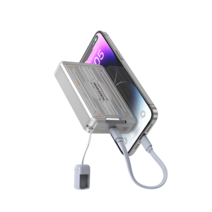 10000mAh Magnetic Wireless Power Bank with Zinc Alloy Stand, 22.5W Fast Charging Metal Finish Portable <b>Charger</b> - Product Image 3