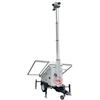 Trailer CCTV seluler, Trailer Video portabel dengan kamera PTZ nirkabel dan kamera peluru untuk pemantauan tempat parkir