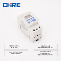 CHRE Sakelar Timer Elektronik Digital THC-15A Analog Terprogram untuk Tangga 16A 24 Jam 230V