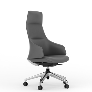 KOHO vendita calda nuovo moderno bracciolo sedia in pelle alluminio girevole ufficio sedia da visita comodo in pelle sedia Reception - Product Image 4