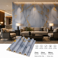 Panneau mural en PVC rainuré WPC moderne, très vendu, pour salon, hôtel, salle de sport, imperméable, écologique, prix d'usine