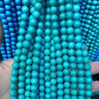 2022 High Grade 8 Mm Natuurlijke Losse Ronde Blauwe Turquoise Stenen Kralen Voor Sieraden Maken