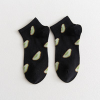 Calcetines cortos de aguacate para mujer Calcetines de boca baja de Marvel Calcetines de tubo corto de primavera y otoño para mujer