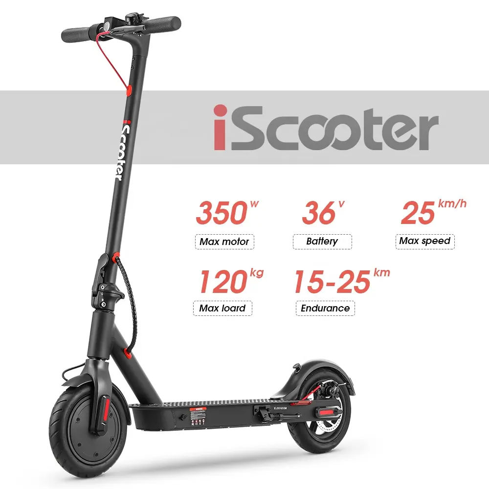 Iscooter i9 350w motor 25mile pneumático, pneu de auto-equilibramento rápido, trotinette, eletrique, pés baratos, adulto, scooter elétricos