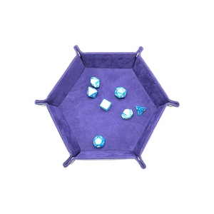 Dungeon Và Dragon Leather Hexagon <span class=keywords><strong>Dice</strong></span> Khay Cho Phụ Kiện Dnd - Product Image 2