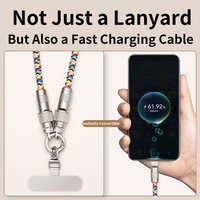 Câble de charge rapide Type-C 66W de 30 cm de haute qualité, anti-perte, 0,3 m, pour iPhone, avec cordon tressé coloré pour une utilisation nomade