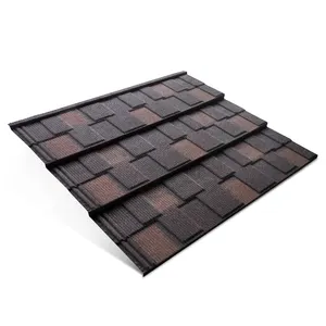 中国优质现代设计廉价金属屋面石材涂层屋面瓦石材涂层金属屋面热非洲