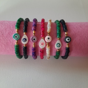 Multi Color Evils <b>Eyes</b> Bracelets Boho Style <b>Candy</b> Color Popular Natural Stone Beads With <b>Eye</b> Beads Bracelet for Women Men - Product Image 3