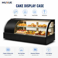Réfrigérateur de comptoir commercial Muxue à température unique, refroidissement par air, pour présentation de sushis et gâteaux