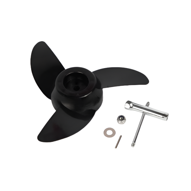 New Universal 3 Blade Nylon Boat Propeller Replacement for Electric Trolling Motor Outboard Engine Installation Tool Kit
