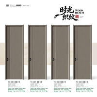 Porte intérieure en bois durable pour projet hôtelier, finition carbone cristal, plusieurs couleurs disponibles, pour commande en gros