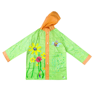Veste imperméable à capuche en PVC avec boutons-pression, motif dessin animé pour adulte E-007 - Product Image 1