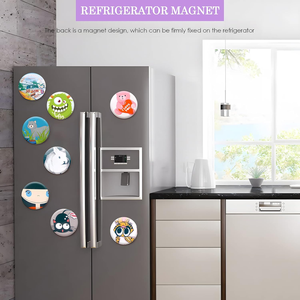 Ouvre-bouteille magnétique multifonctionnel avec logo personnalisé Matériau insignes en métal Ouvre-bouteille magnétique de forme ronde pour réfrigérateur - Product Image 6