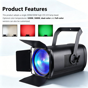 Foco LED Leko de 200W o 300W CW WW RGBW, Personalizable, para Teatro, Escenario, Estudio Fotográfico, Bodas, Fiestas, Eventos en Vivo - Product Image 3