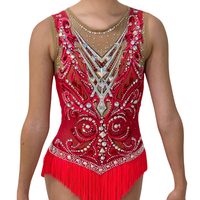 Offre Spéciale moderne élégant gymnastique rythmique Performance porter personnalisé Polyester Unitard justaucorps sublimé scène compétition